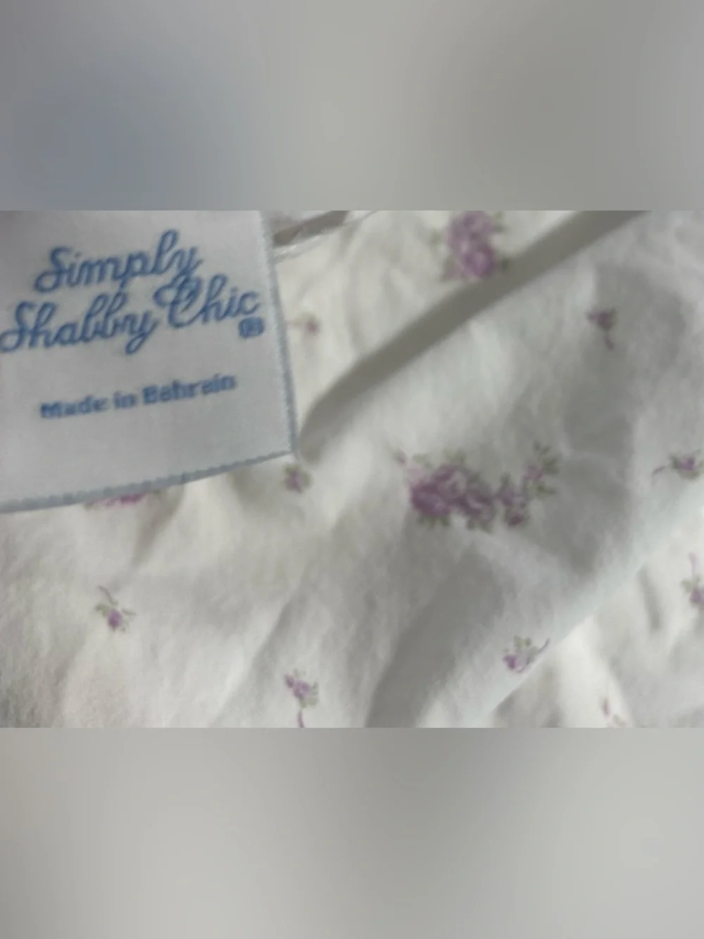 Simply Shabby Chic Queen Flat Sheet lavender white floral